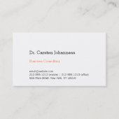 Carte De Visite Juste clair et moderne (Devant)