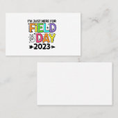 Carte De Visite Juste Ici Pour La Journée Du Terrain 2023 Enseigna (Devant / Derrière)