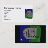 Carte De Visite Juste pierre tombale de repos (Devant / Derrière)