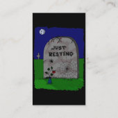 Carte De Visite Juste pierre tombale de repos (Dos)