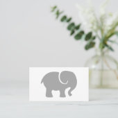 Carte De Visite Juste un éléphant gris (Debout devant)