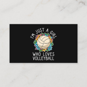 Carte De Visite Juste une fille qui aime le volley-ball pour les f