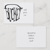 Carte De Visite Juste une goutte dans un seau (Devant / Derrière)