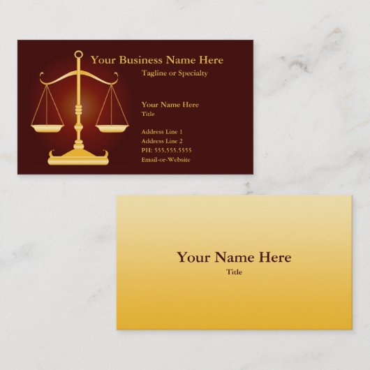 Carte De Visite justice (Devant / Derrière)