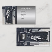 Carte De Visite JUSTICE BUREAU JURIDIQUE, PROCUREUR Monogramme Pla (Devant / Derrière)