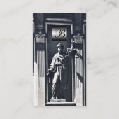 Carte De Visite JUSTICE BUREAU JURIDIQUE, PROCUREUR Monogramme Pla (Dos)