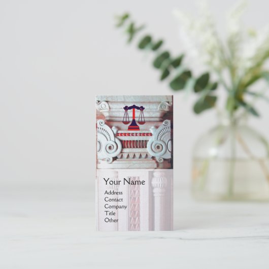 Carte De Visite JUSTICE BUREAU JURIDIQUE, PROCUREUR Monogramme Rou (Debout devant)