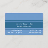 Carte De Visite Justice dans le consultant en matière de loi de la (Dos)