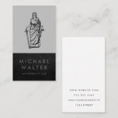 Carte De Visite Justice de la Dame | Immobilier | Découpe en cuir (Devant / Derrière)