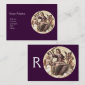 Carte De Visite JUSTICE Monogram, Purple Pearl Papier (Devant / Derrière)