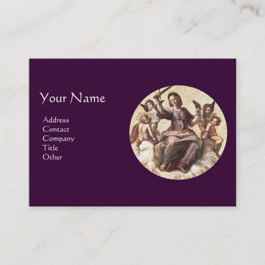 Carte De Visite JUSTICE Monogram, Purple Pearl Papier (Devant)