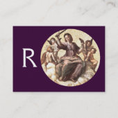 Carte De Visite JUSTICE Monogram, Purple Pearl Papier (Dos)