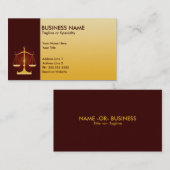 Carte De Visite justice professionnelle (Devant / Derrière)