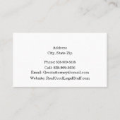 Carte De Visite Justice Scales on Books -- Attorney (Dos)