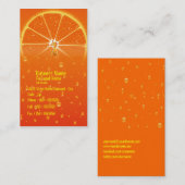 Carte de visite juteux de Friuts de baisses de jus (Devant / Derrière)