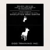 Carte De Visite K9 | Entraînement des chiens (Extérieur déplié)