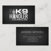 Carte De Visite K9 manipulateur - K9 unité de l'agent K9 (Devant / Derrière)