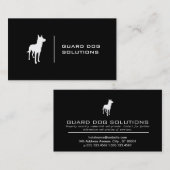 Carte De Visite K9 | Minimal (noir) (Devant / Derrière)