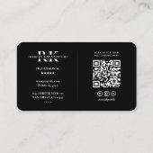 Carte De Visite K Couronne noir blanc moderne (Dos)