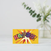Carte De Visite KA-POW Fun Retro Comic Book (Debout devant)