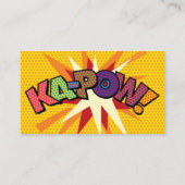 Carte De Visite KA-POW Fun Retro Comic Book (Devant)