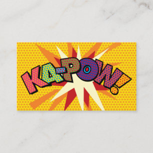 Carte De Visite KA-POW Fun Retro Comic Book