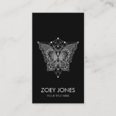 Carte De Visite Kabbalah L'Arbre de la Vie Ornement Papillon (Devant)