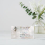 Carte De Visite Kabbalah L'Arbre de Vie Marbre et Or (Debout devant)