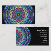 Carte De Visite Kaléidoscope centripète de fleur (Devant / Derrière)