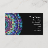 Carte De Visite Kaléidoscope centripète de fleur (Dos)
