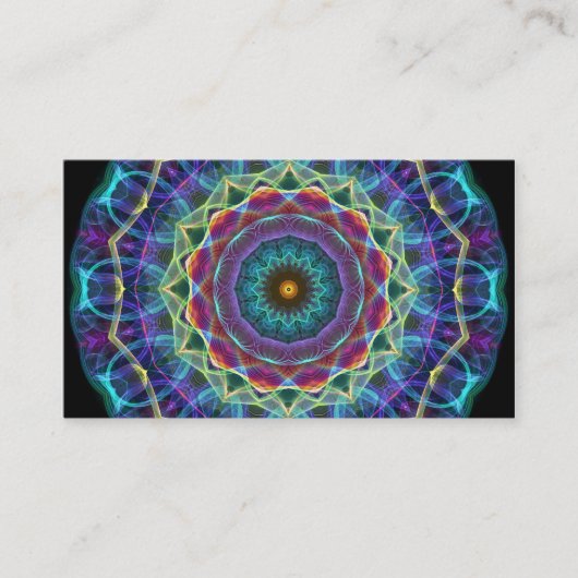 Carte De Visite Kaléidoscope centripète de fleur (Devant)