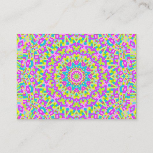 Carte De Visite Kaleidoscope coloré 010 (Devant)