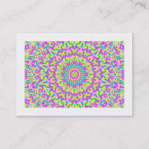 Carte De Visite Kaleidoscope coloré 010 (bordé)