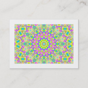 Carte De Visite Kaleidoscope coloré 02 (bordé)