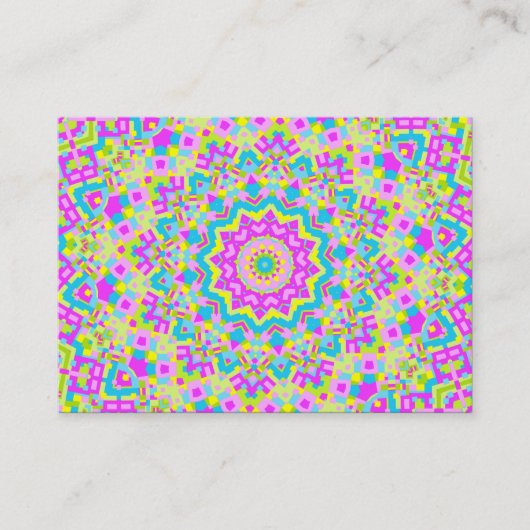 Carte De Visite Kaleidoscope coloré 04 (Devant)