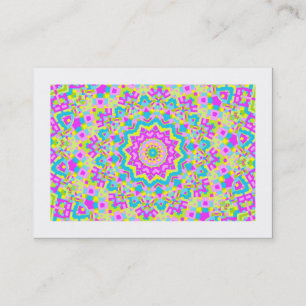 Carte De Visite Kaleidoscope coloré 04 (bordé)