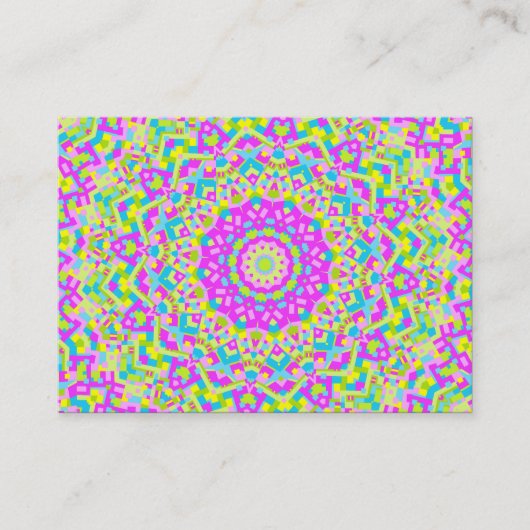 Carte De Visite Kaleidoscope coloré 08 (Devant)