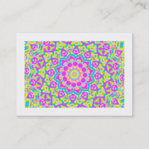 Carte De Visite Kaleidoscope coloré 09 (bordé)
