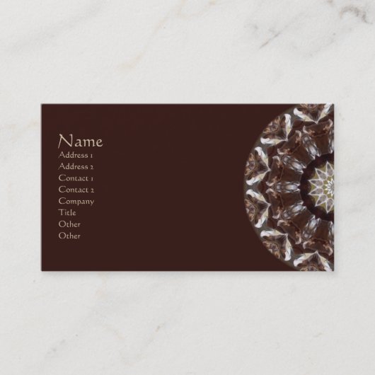 Carte De Visite Kaléidoscope de cône de pin (Devant)