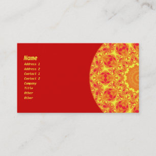Carte De Visite Kaléidoscope de fleur du feu