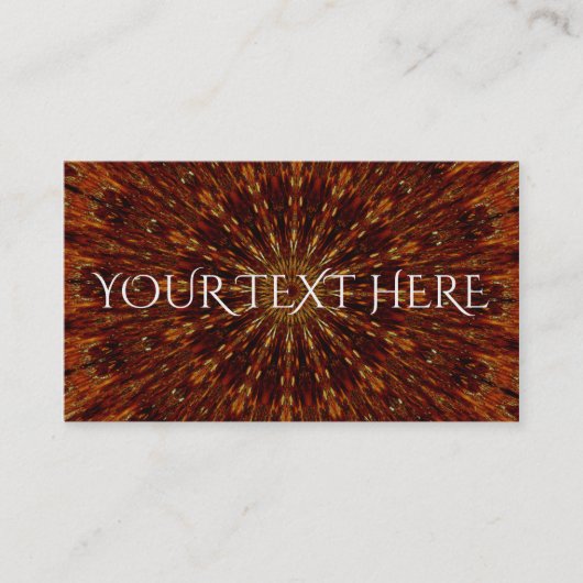 Carte De Visite Kaleidoscope Design Brown foncé motif floral (Devant)