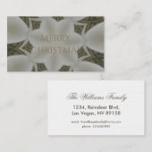 Carte De Visite Kaleidoscope Design Fleur blanc doux (Devant / Derrière)