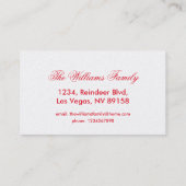 Carte De Visite Kaleidoscope Design Floral Rouge (Dos)