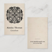 Carte De Visite Kaléidoscope équestre vintage (Devant / Derrière)