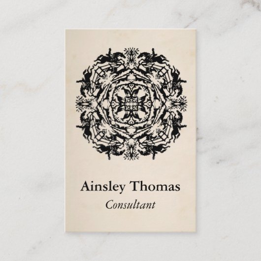 Carte De Visite Kaléidoscope équestre vintage (Devant)