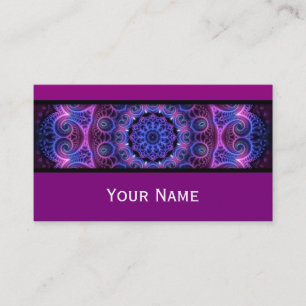 Carte De Visite Kaleidoscope Fractal - Coeurs Mandala + votre text
