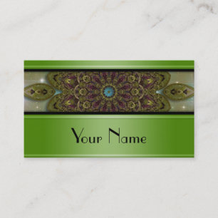 Carte De Visite Kaleidoscope Fractal Mandala III + votre texte