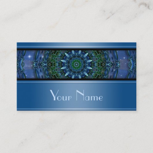 Carte De Visite Kaleidoscope Fractal Mandala VII + votre texte (Devant)