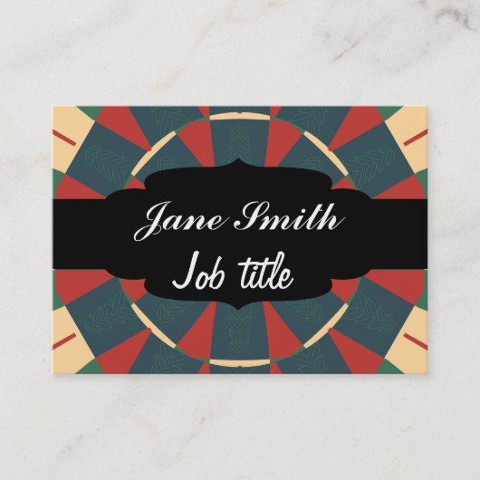 Carte De Visite Kaléidoscope mandalaïque (Devant)