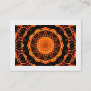 Carte De Visite Kaleidoscope orange 01 (bordé)